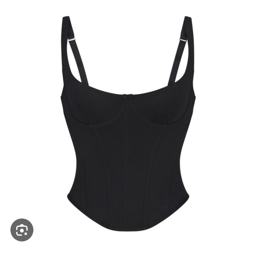 Skims cotton black Corset Top
